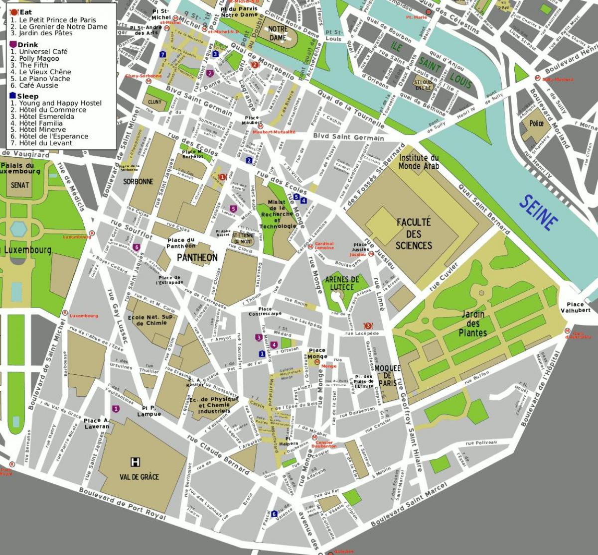 המפה של ה-5 של פריז