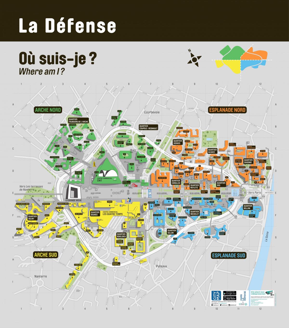 מפה של La Défense