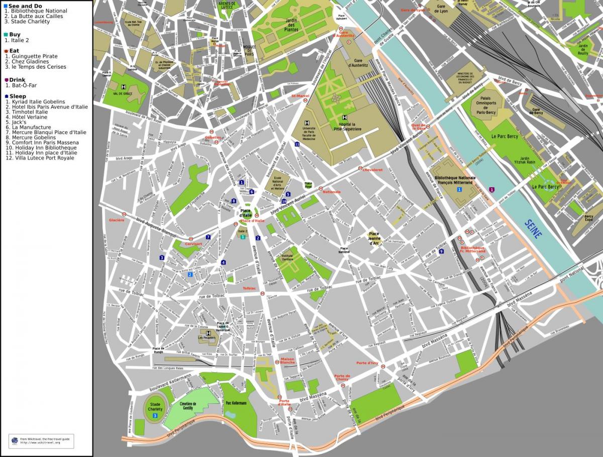 המפה של ה-13 של פריז