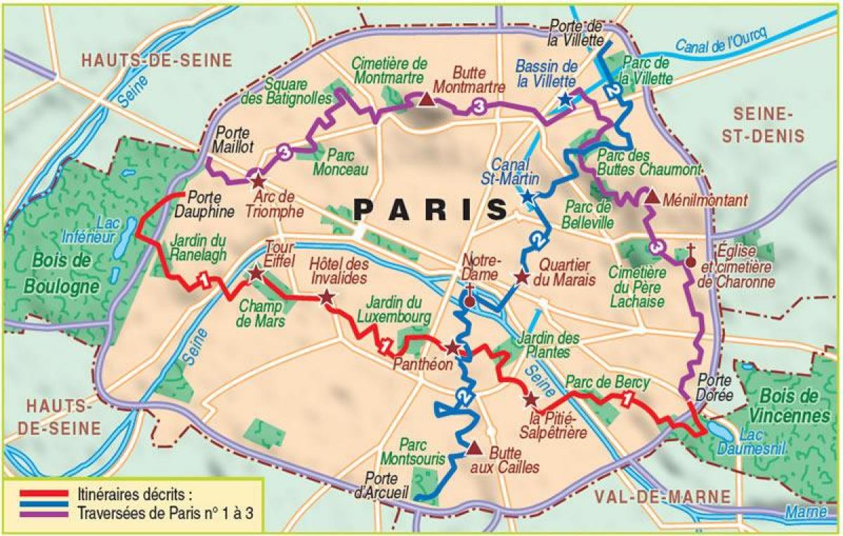 מפה של פריז טיולים