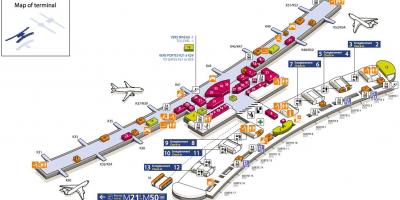 מפה של CDG airport terminal 2E