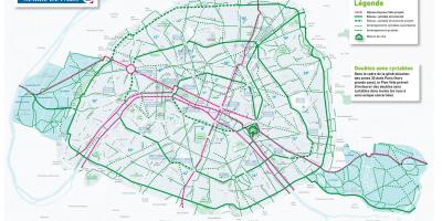 מפה של פריז אופניים