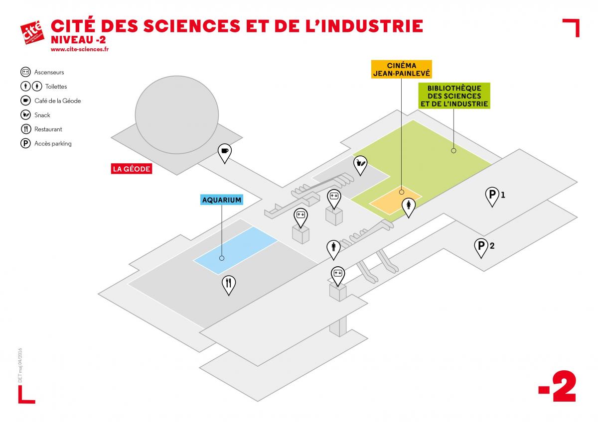 מפה של Cité des Sciences et de l ' Industrie רמה -2
