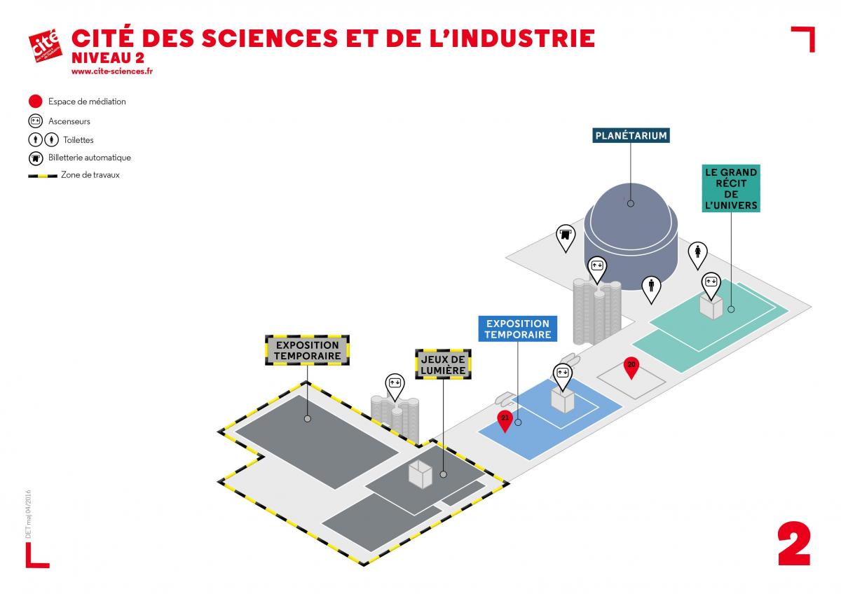 מפה של Cité des Sciences et de l ' Industrie רמה 2