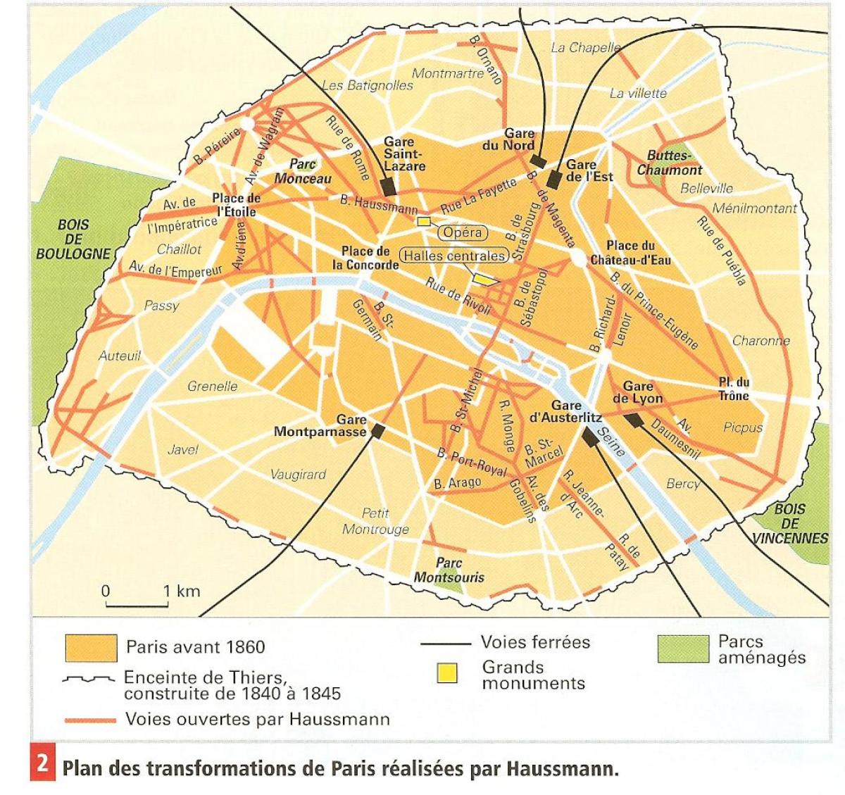 מפה של Elysées פריז