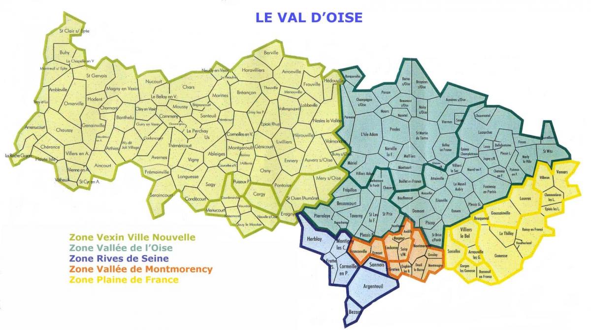 המפה של Val-d'Oise