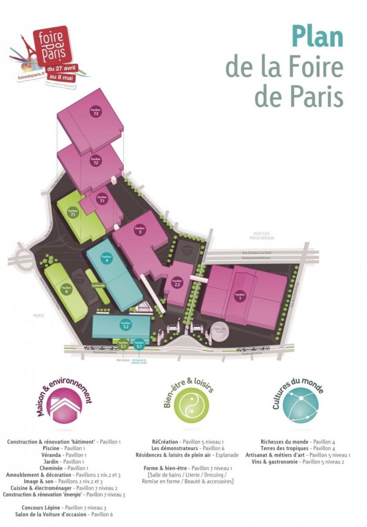 מפה של Foire de Paris