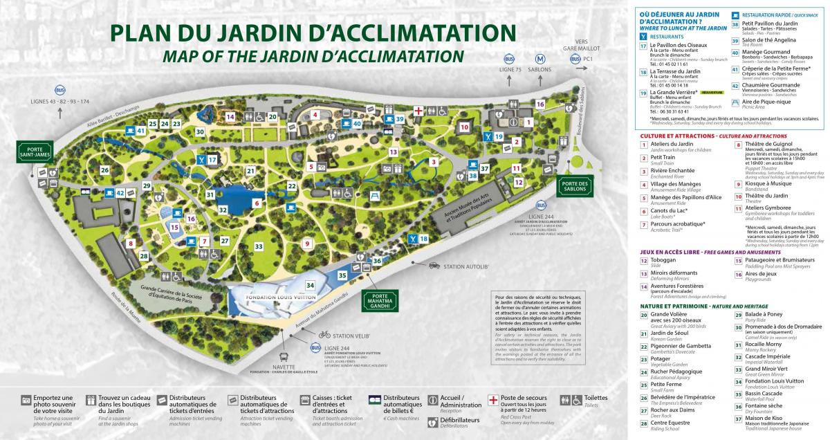מפה של Jardin d ' אקלום
