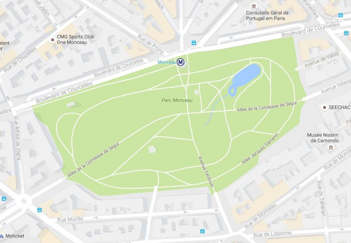 מפה של Parc Monceau