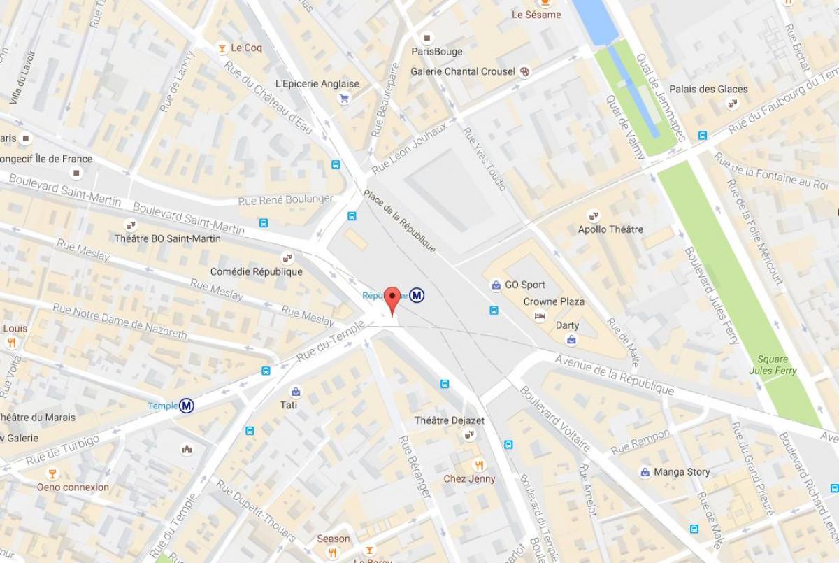 מפה של Place de la République