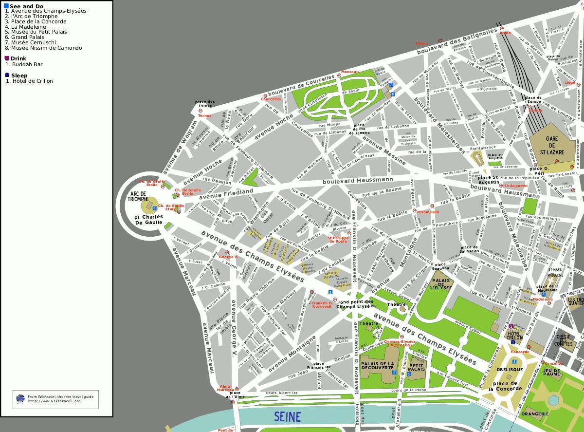 המפה של ה-8 של פריז