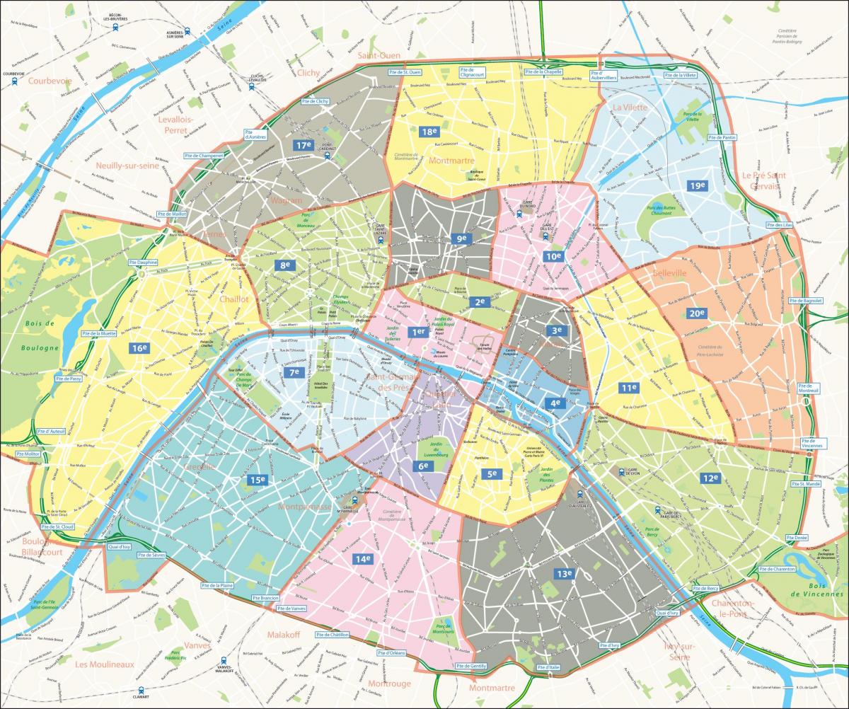מפת הרבעים של פריז