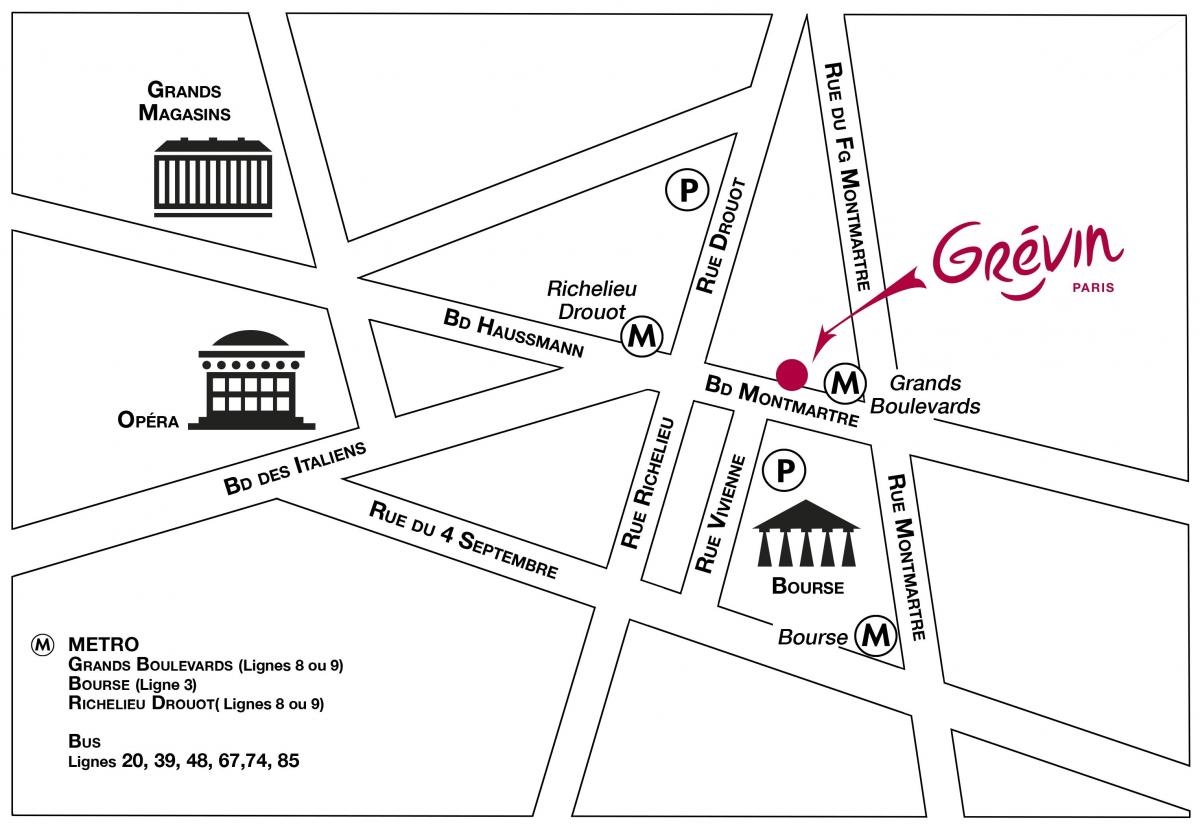 המפה של מוזיאון Grévin