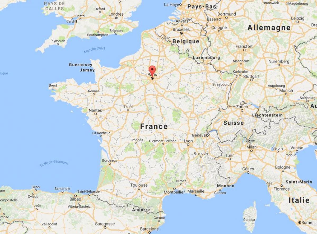 מפה של פריז, צרפת מפה