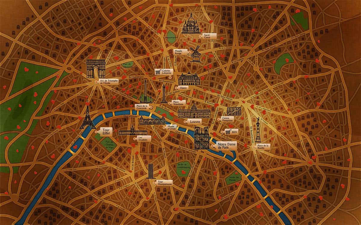 מפה של פריז טפט