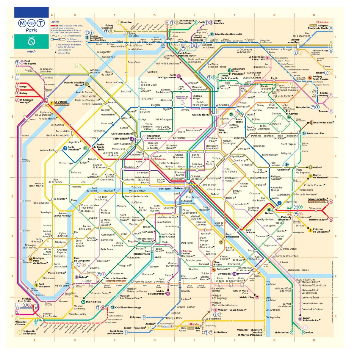 מפה של פריז מטרו