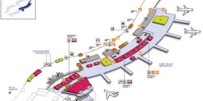 מפה של CDG airport terminal 2C