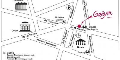 מפה של Grévin מוזיאון השעווה