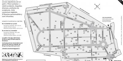 מפת בית הקברות של מונמארטר (Montmartre)