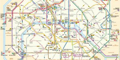 מפה של RATP אוטובוס