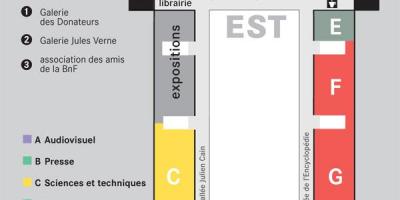 מפה של Bibliothèque nationale de France - קומה 1