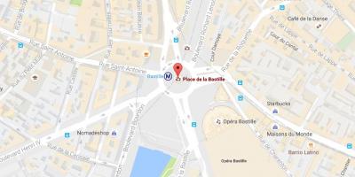 מפה של Place de la Bastille