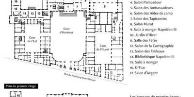 מפה של ארמון האליזה בפריז