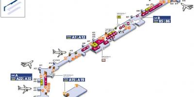 מפה של דרום נמל התעופה אורלי-פריז