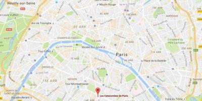 מפה של הקטקומבות של פריז