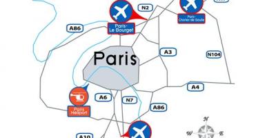 מפה של פריז התעופה