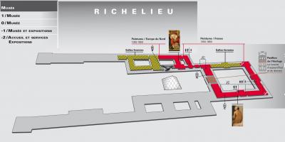 מפה של מוזיאון הלובר רמה 2