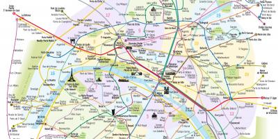 מפה של פריז התחתית.