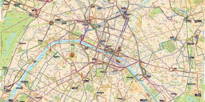 מפה של פריז אוטובוס