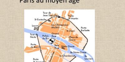 מפה של פריז בימי הביניים