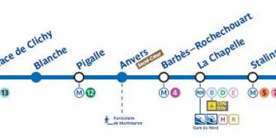 מפה של פריז התחתית, קו 2