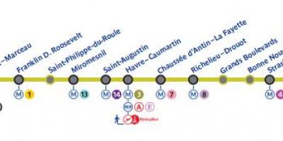 מפה של פריז התחתית, קו 9