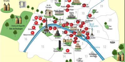 מפה של פריז מונומנטים