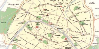 מפה של פריז פארקים